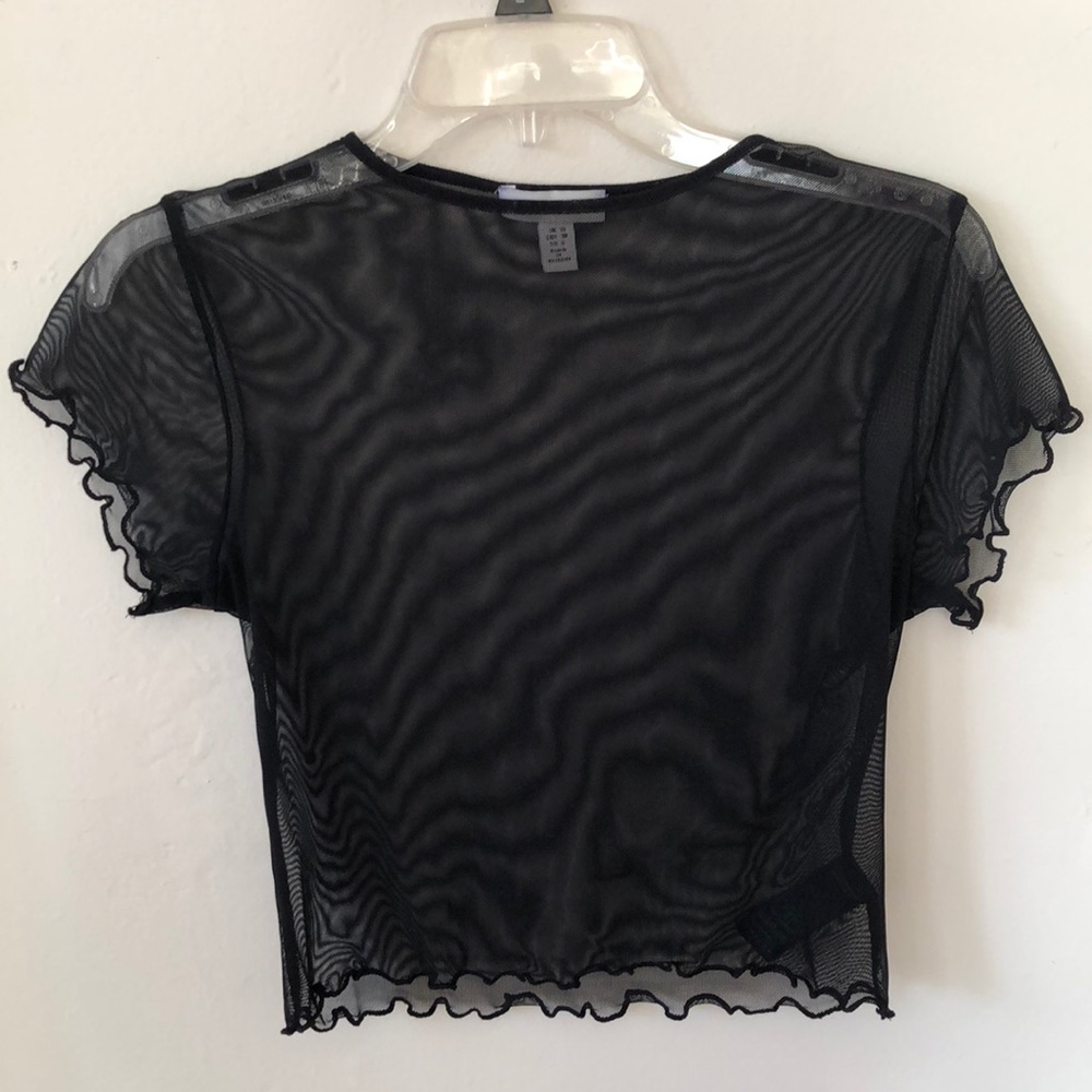 Topshop Mesh Crop Top
